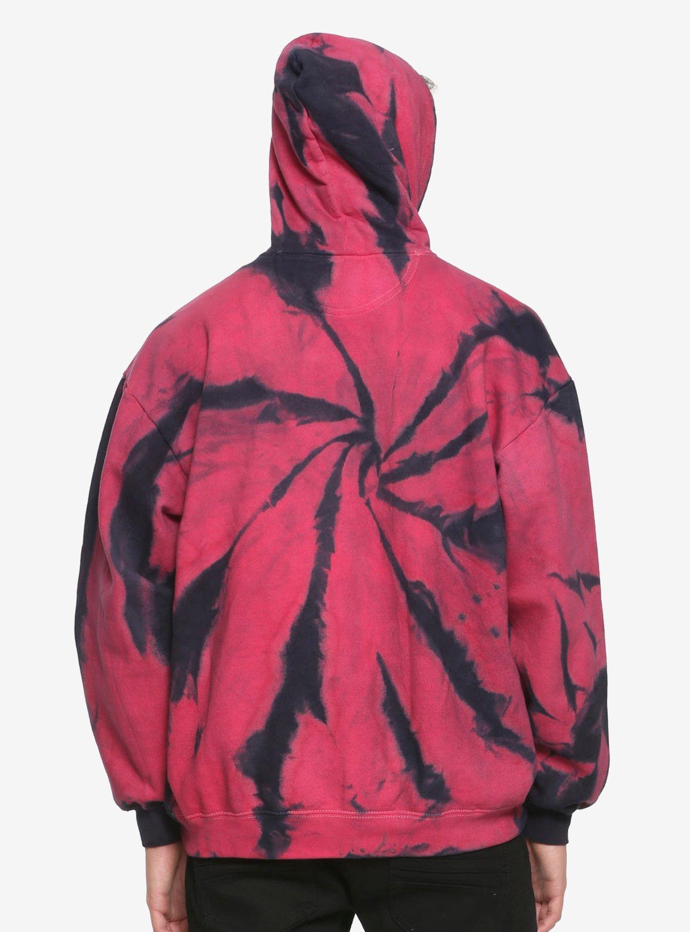 Red Spiral Tie-Dye Hoodie, , alternate