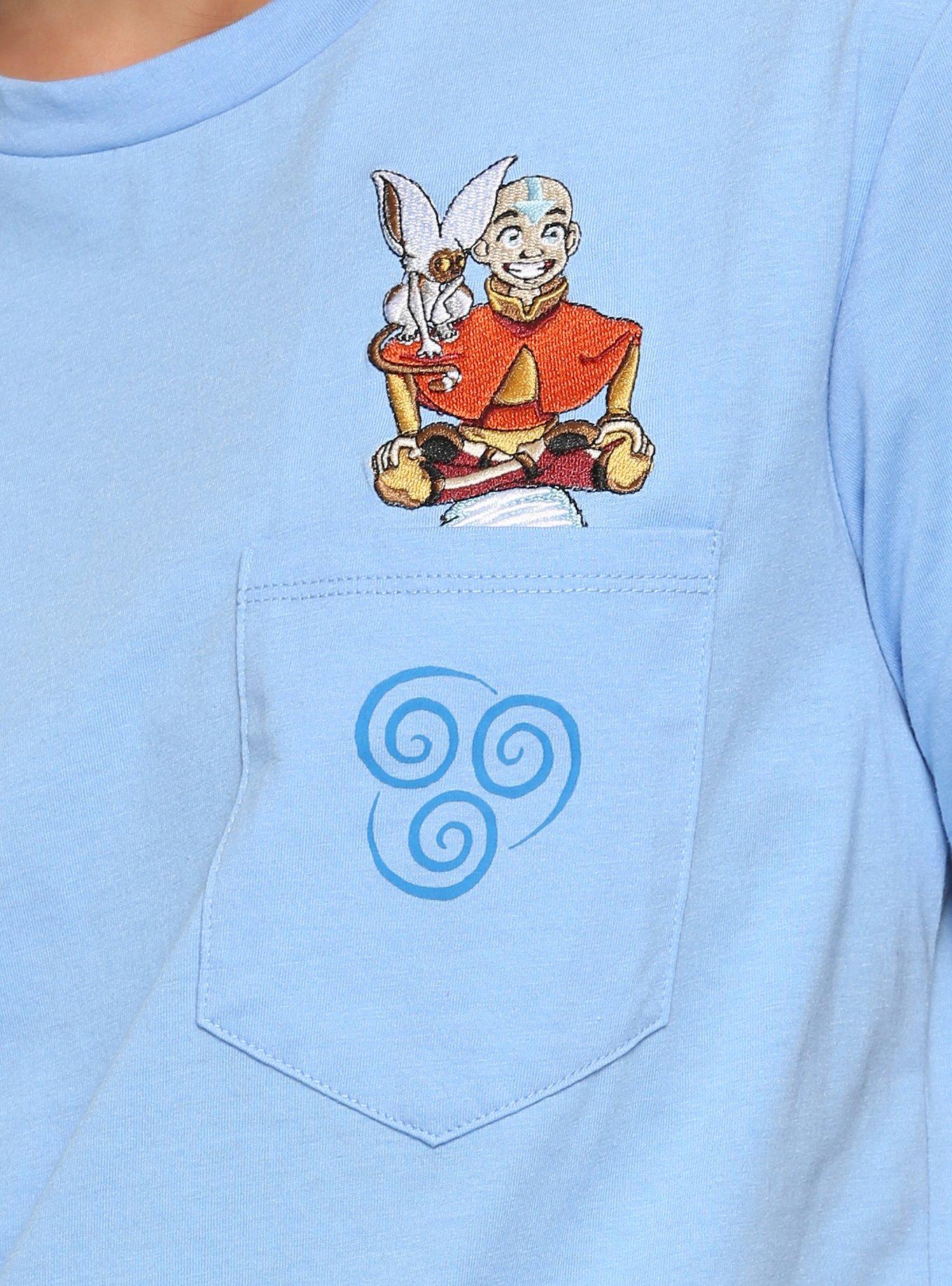 Avatar: The Last Airbender Aang & Momo Pocket Womens T-Shirt - BoxLunch Exclusive, , alternate