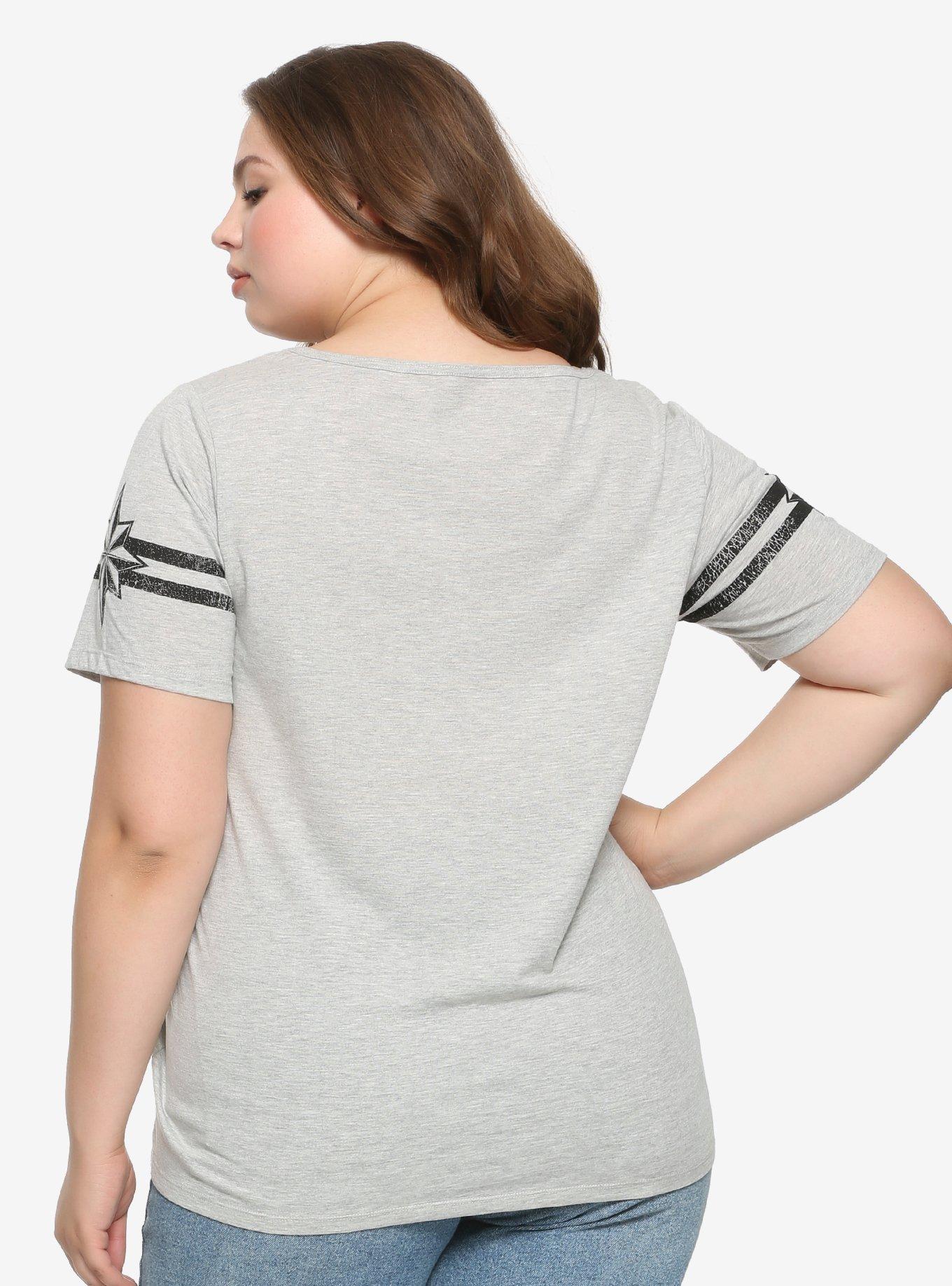Marvel Captain Marvel Scoop Neck Athletic T-Shirt Plus Size, , alternate