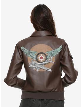 Marvel Captain Marvel Cosplay Faux Leather Aviator Jacket, , hi-res