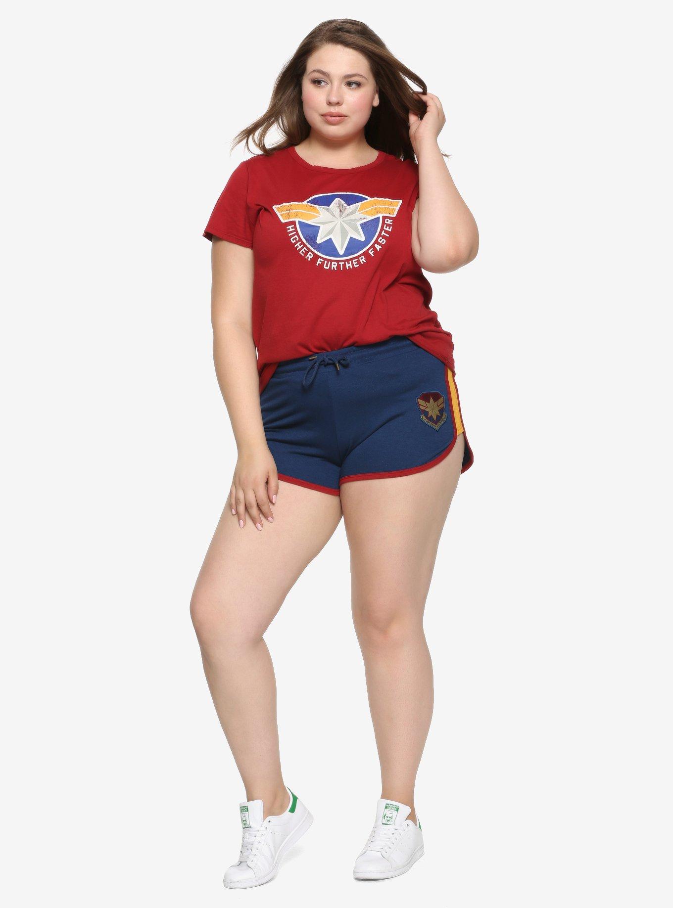 Marvel Captain Marvel Soft Shorts Plus Size, , alternate