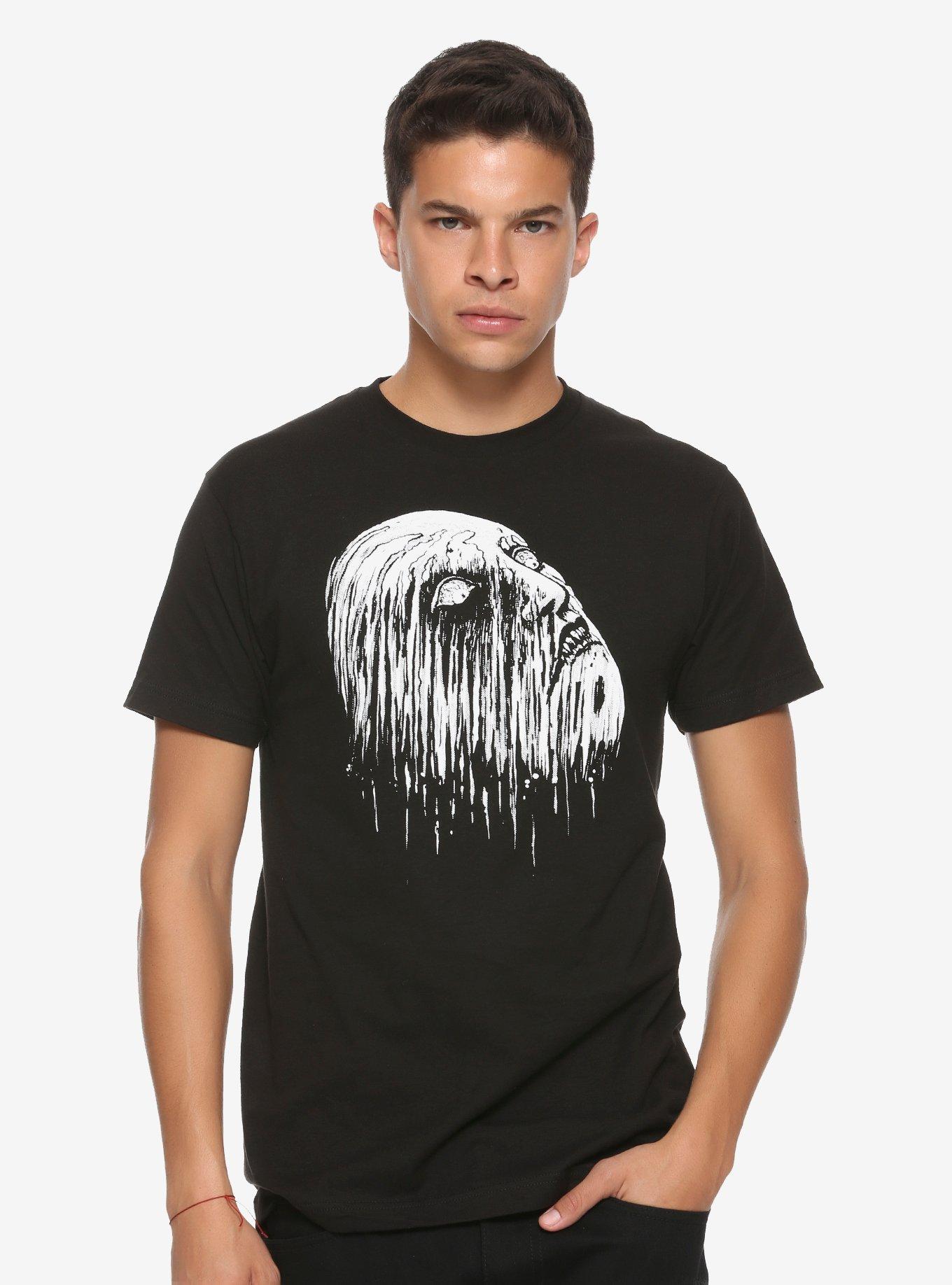 Junji Ito Collection Melting Face T-Shirt, BLACK, alternate