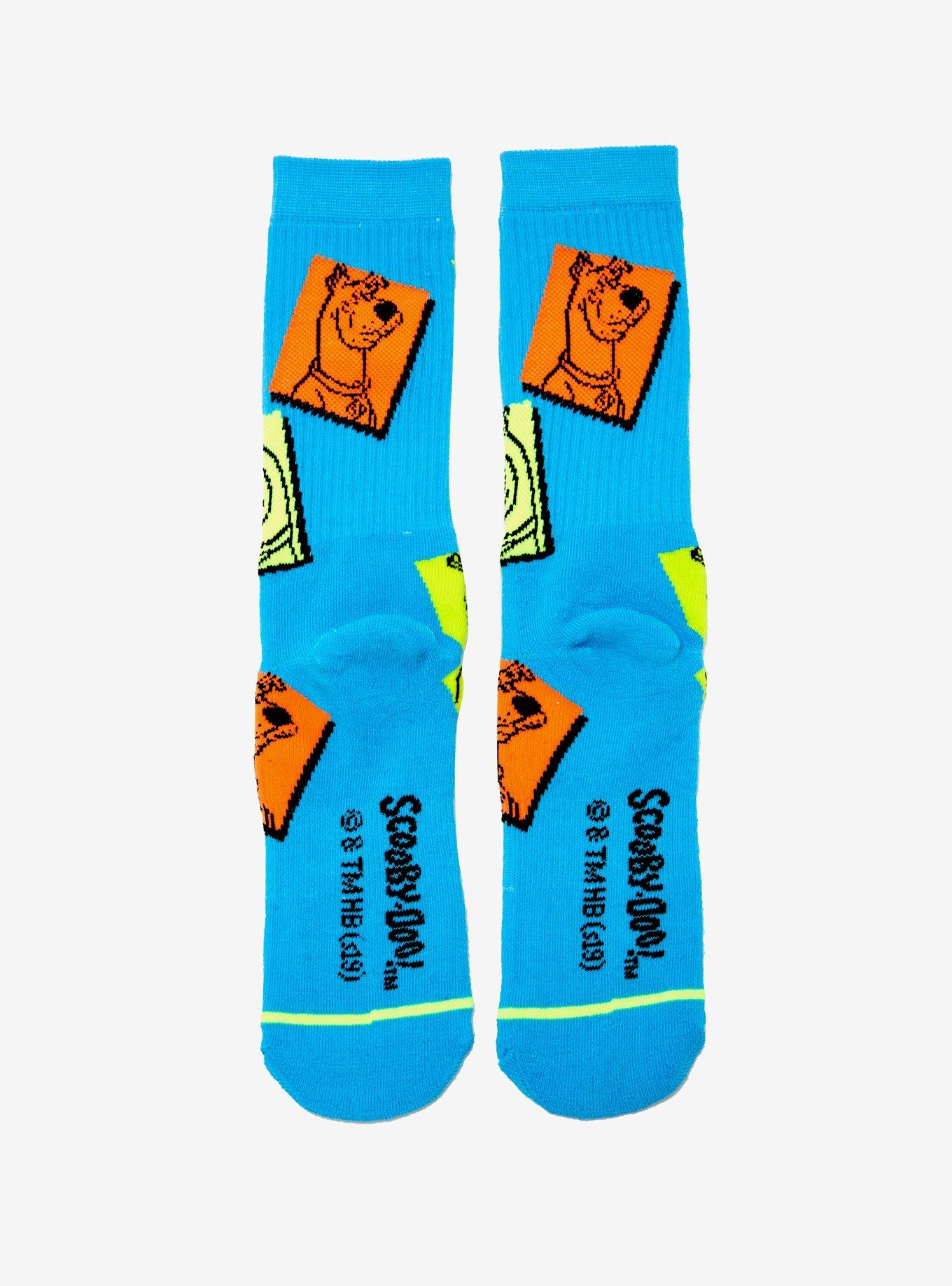 Scooby-Doo Green Squares Crew Socks, , alternate