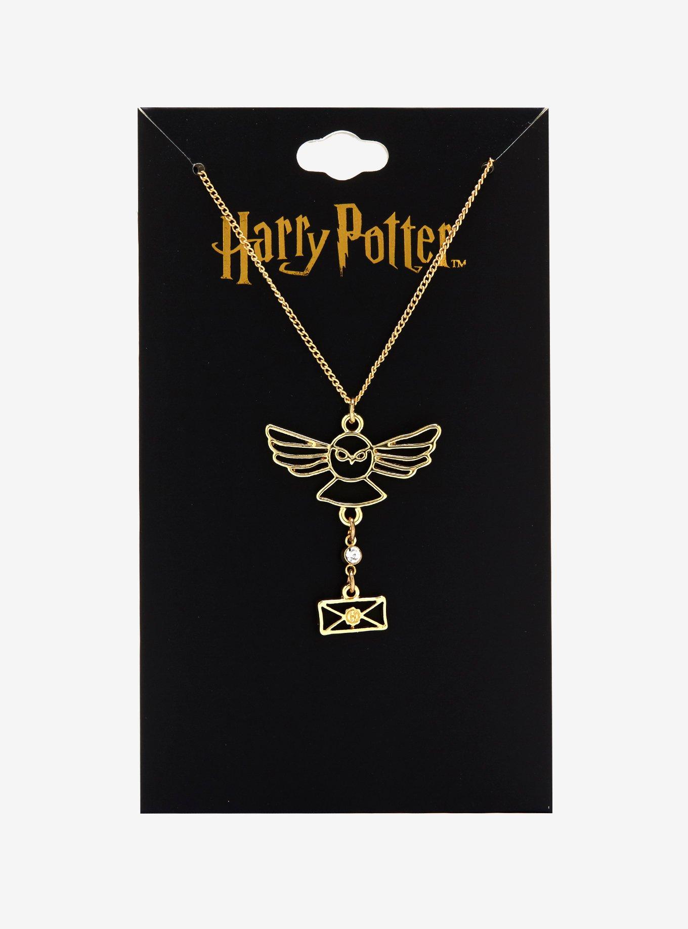 Harry Potter Owl Letter Outline Pendant Necklace, , alternate