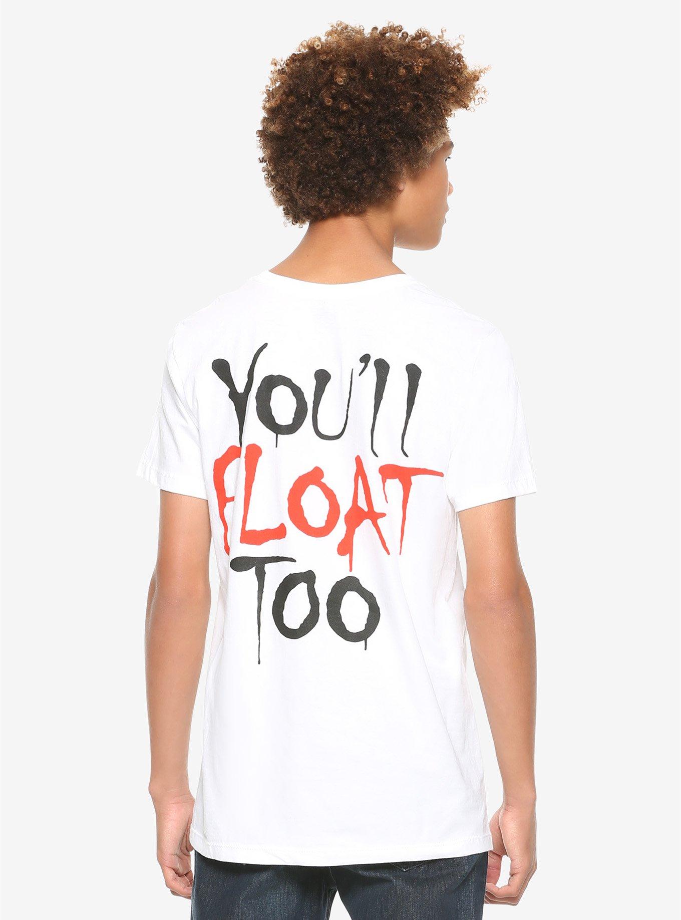 IT Pennywise You'll Float Too T-Shirt, WHITE, alternate