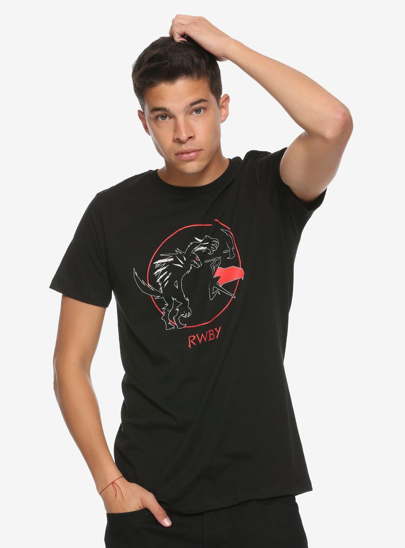 RWBY Ruby Vs. Beowolves T-Shirt, BLACK, alternate