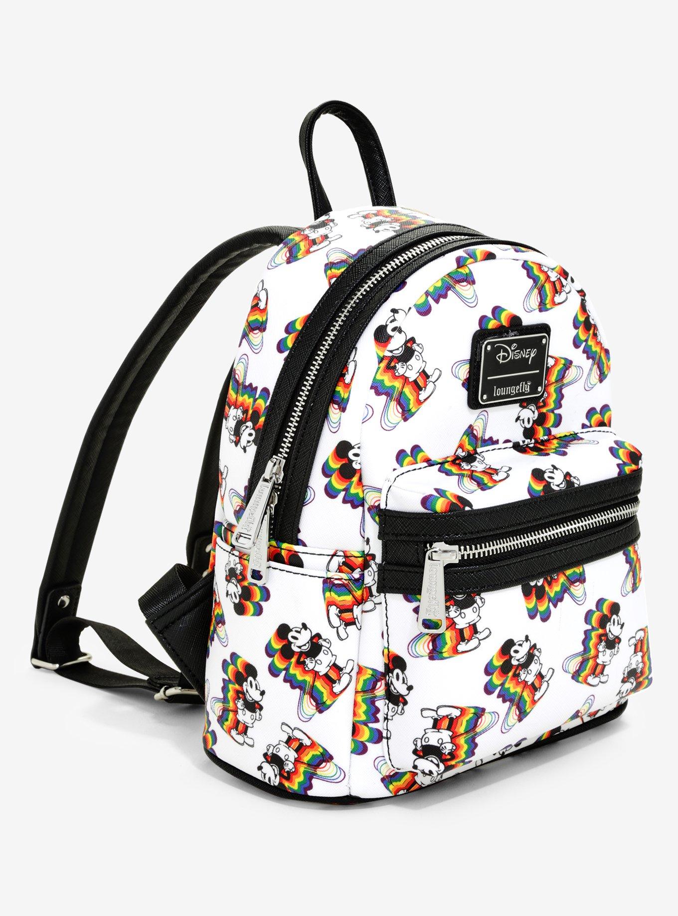 Loungefly Disney Mickey Mouse Rainbow Mini Backpack, , alternate