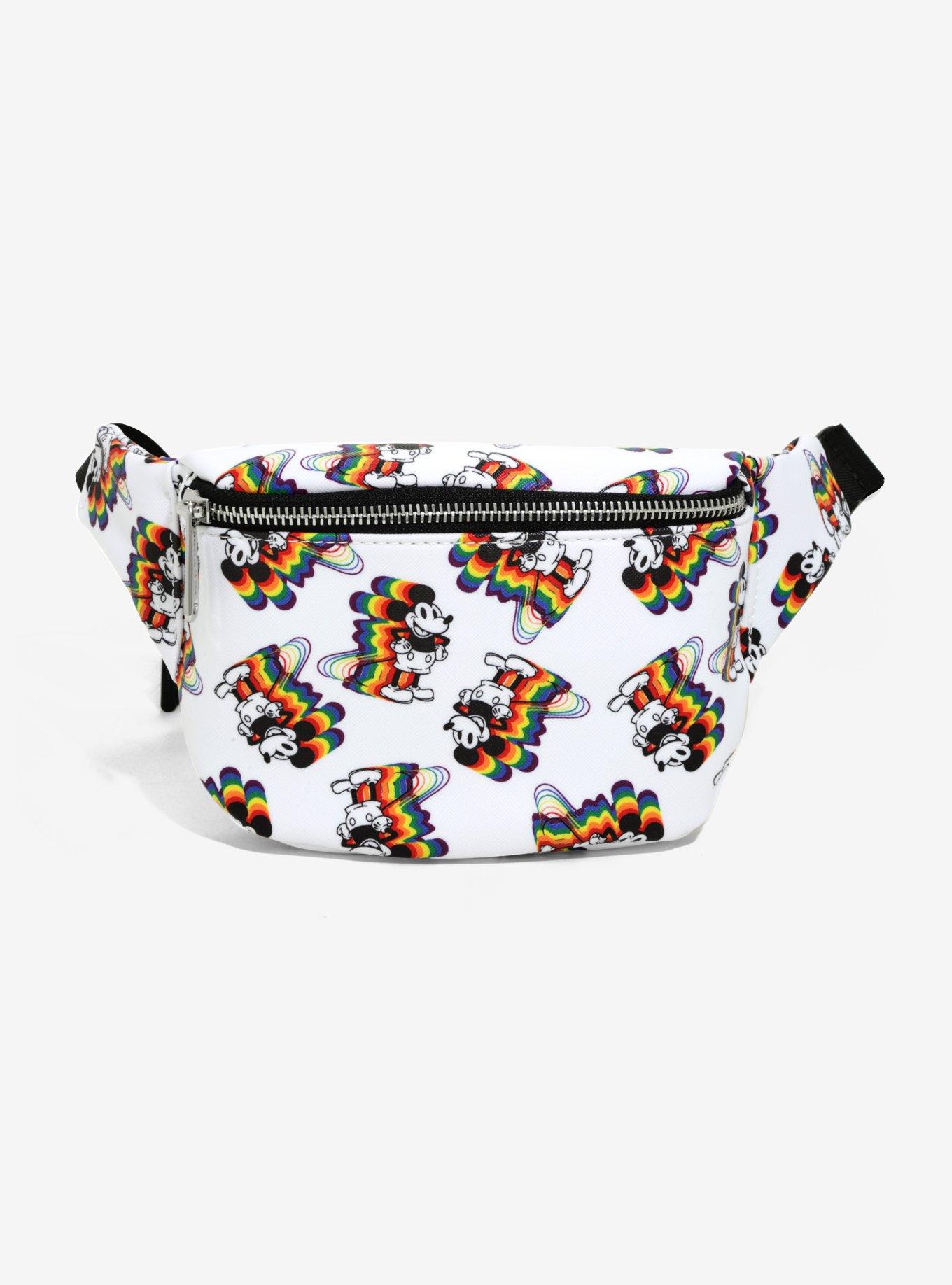 Loungefly Disney Mickey Mouse Rainbow Fanny Pack, , alternate