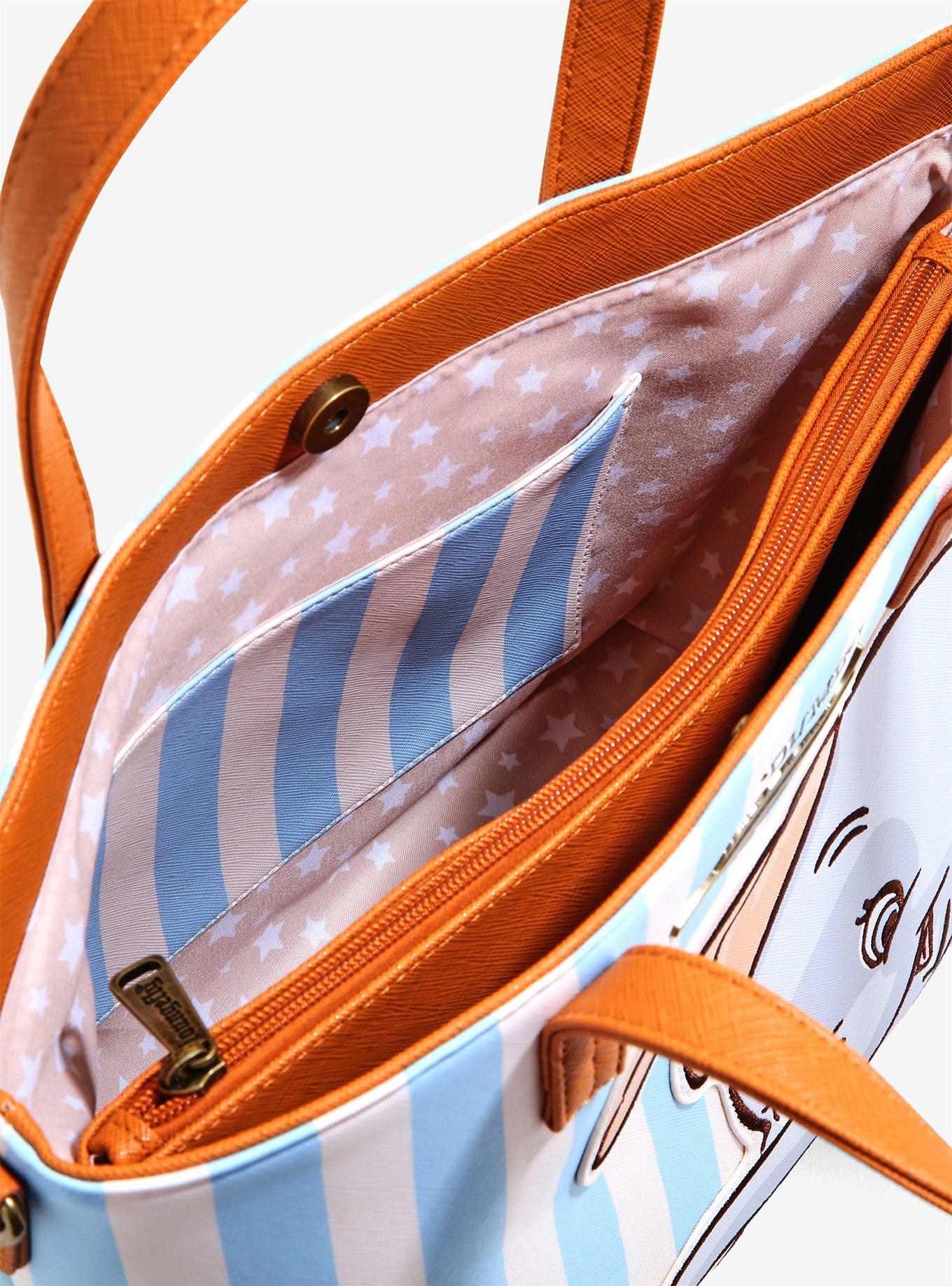 Loungefly Disney Dumbo Striped Crossbody Tote Bag, , alternate
