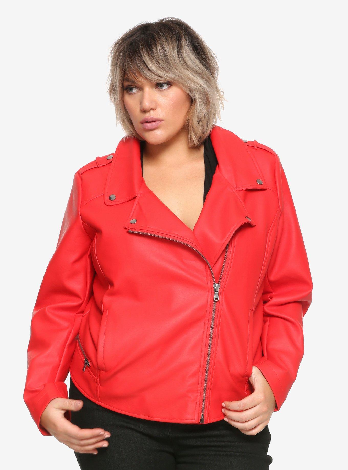 Riverdale Cheryl Southside Serpents Faux Leather Red Girls Jacket Plus Size Hot Topic Exclusive, , alternate
