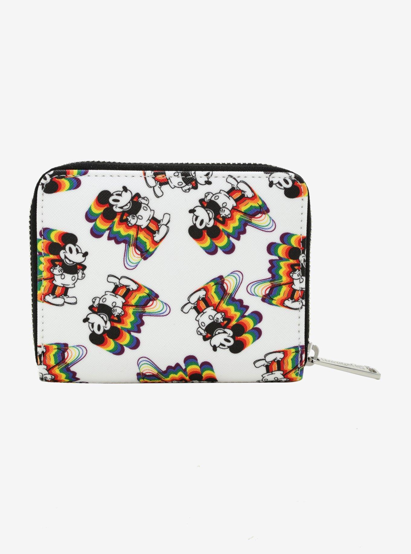Loungefly Disney Mickey Mouse Rainbow Zipper Wallet, , alternate