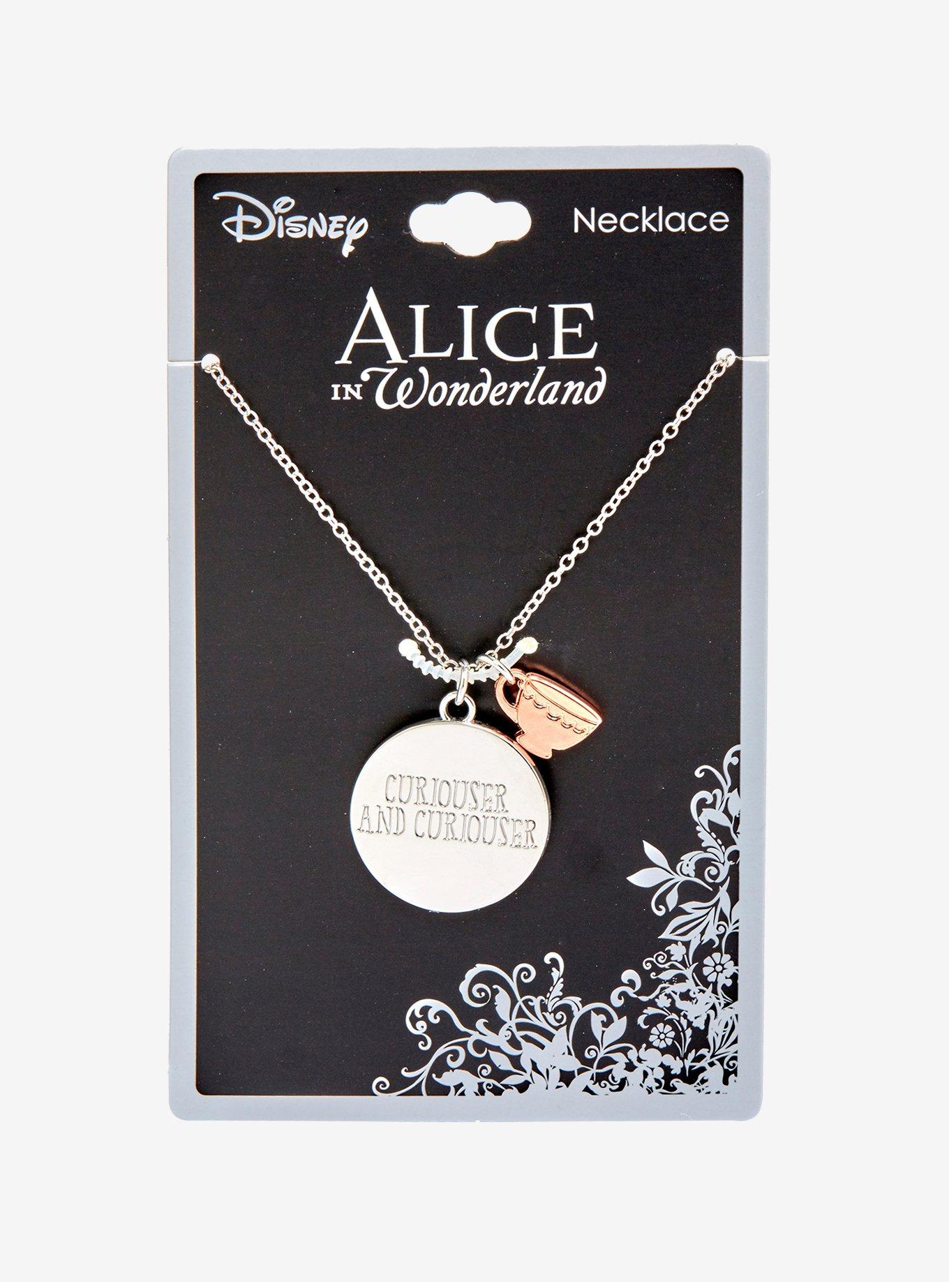 Disney Alice In Wonderland Curious And Curioser Necklace, , alternate
