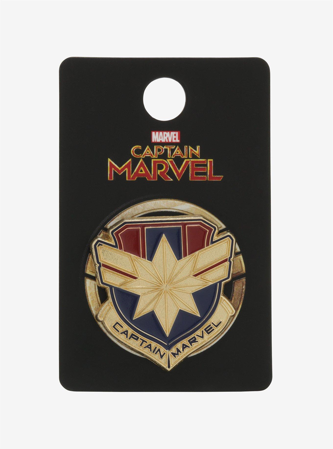 Marvel Captain Marvel Crest Enamel, , alternate