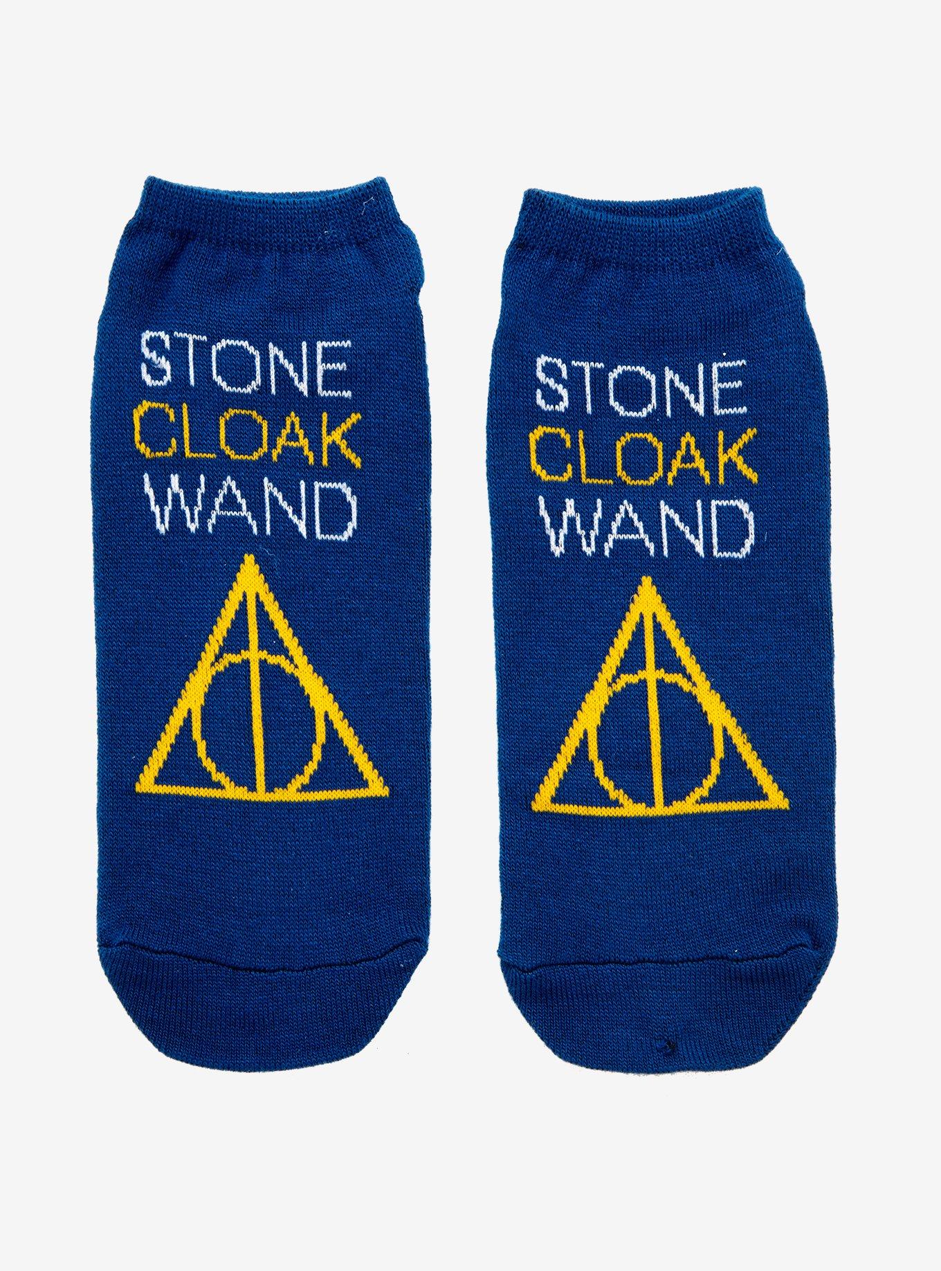 Harry Potter Deathly Hallows No-Show Socks, , alternate