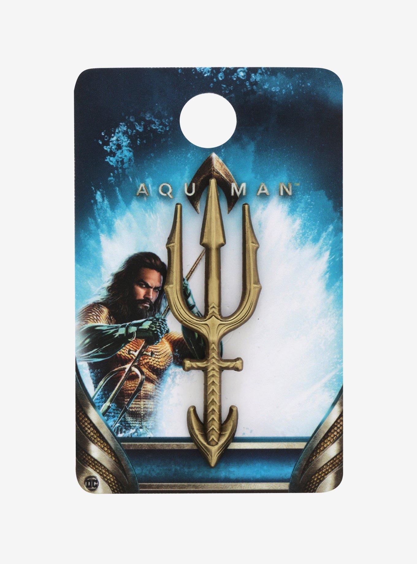 DC Comics Aquaman Trident Enamel Pin, , alternate