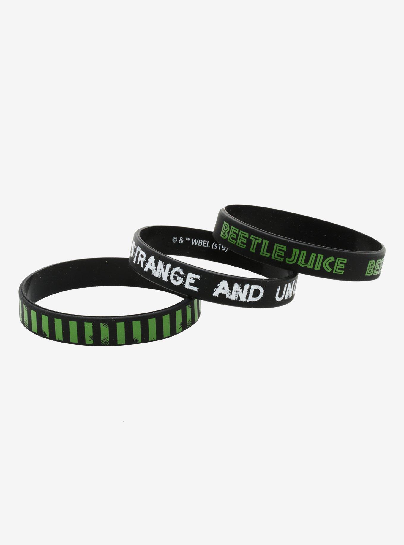 Beetlejuice Strange And Unusual Rubber Bracelet Set, , alternate