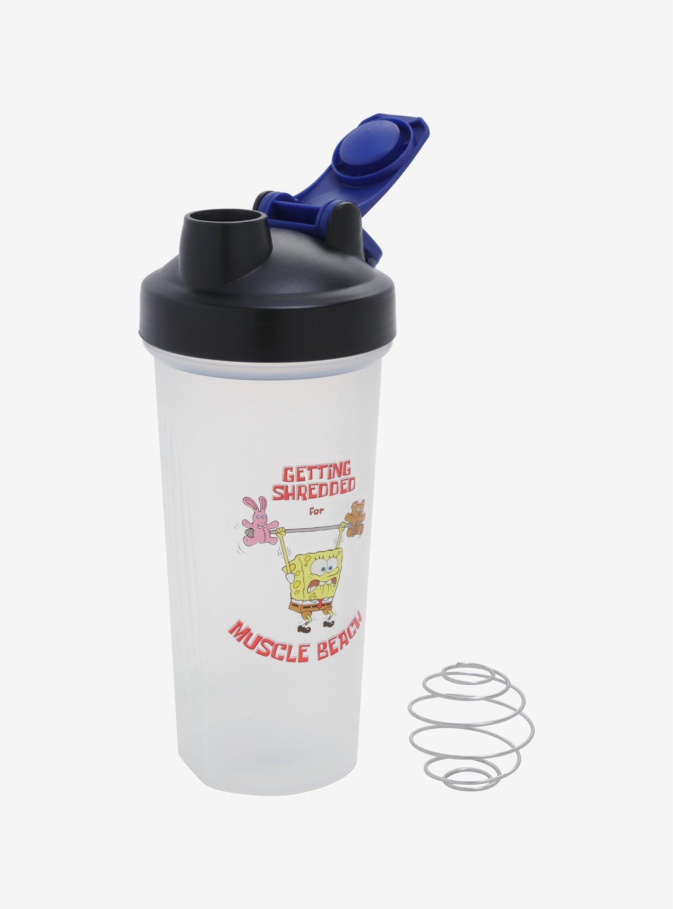 SpongeBob SquarePants Getting Shredded For Muscle Beach Shaker Bottle, , alternate