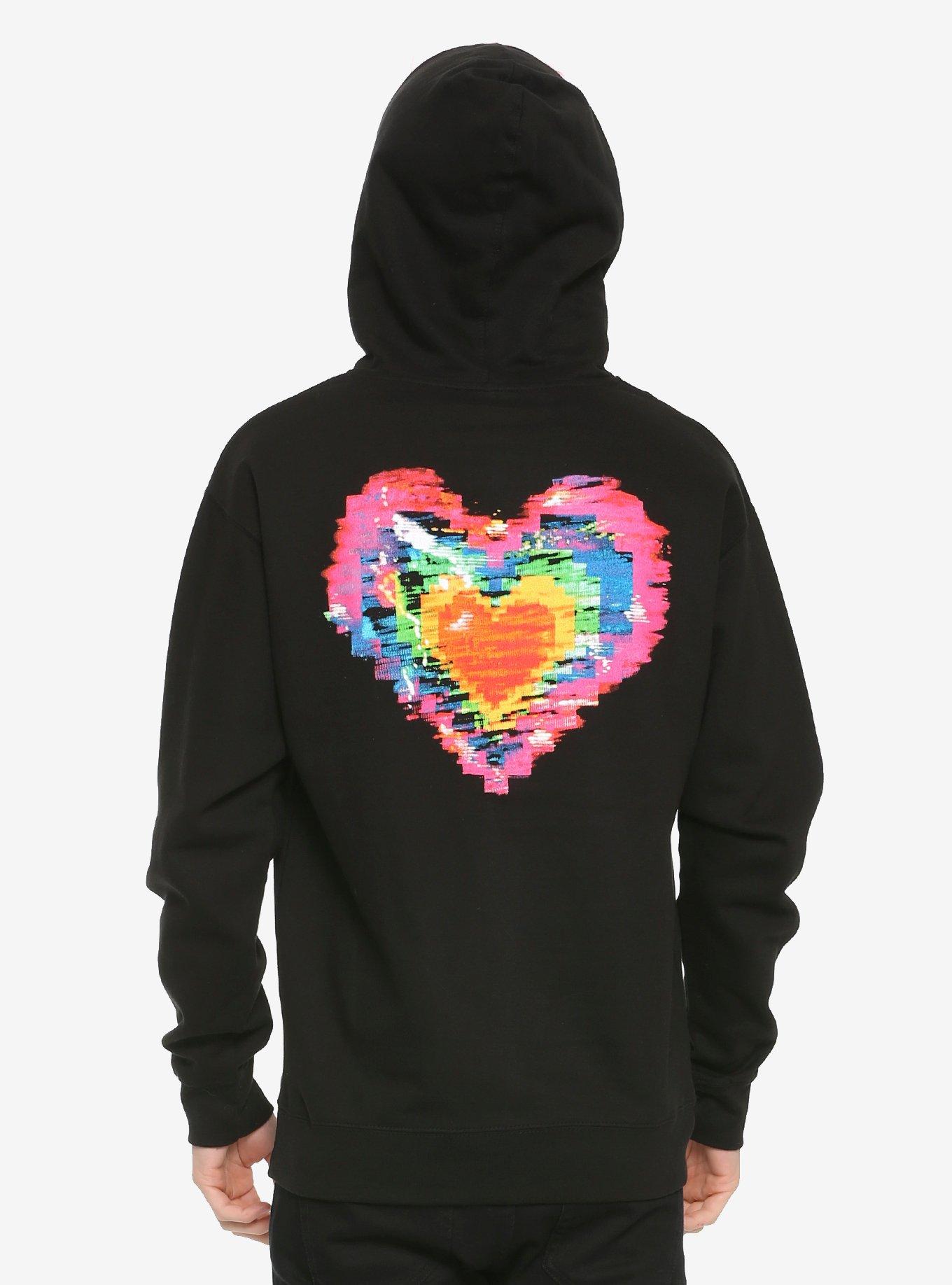 Poppy Distorted Rainbow Heart Hoodie, , alternate
