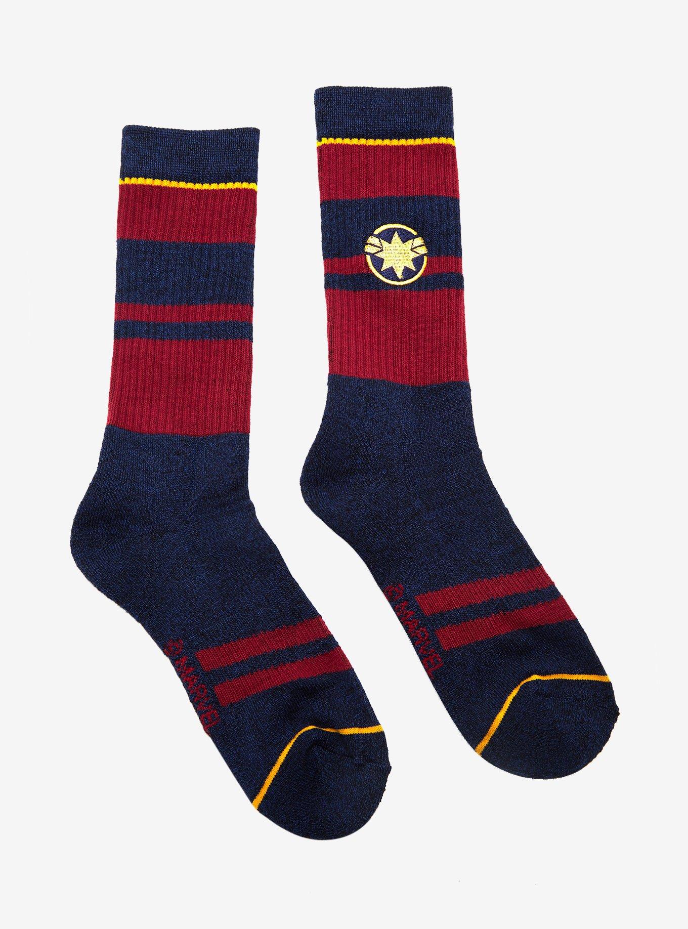 Marvel Captain Marvel Logo Socks - BoxLunch Exclusive, , alternate