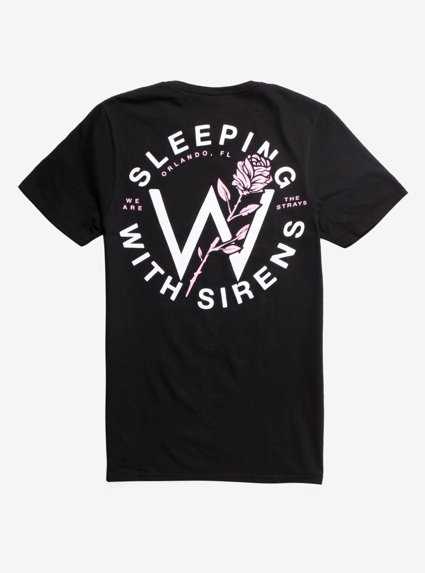 Sleeping With Sirens We Are The Strays Pink Rose T-Shirt, , alternate