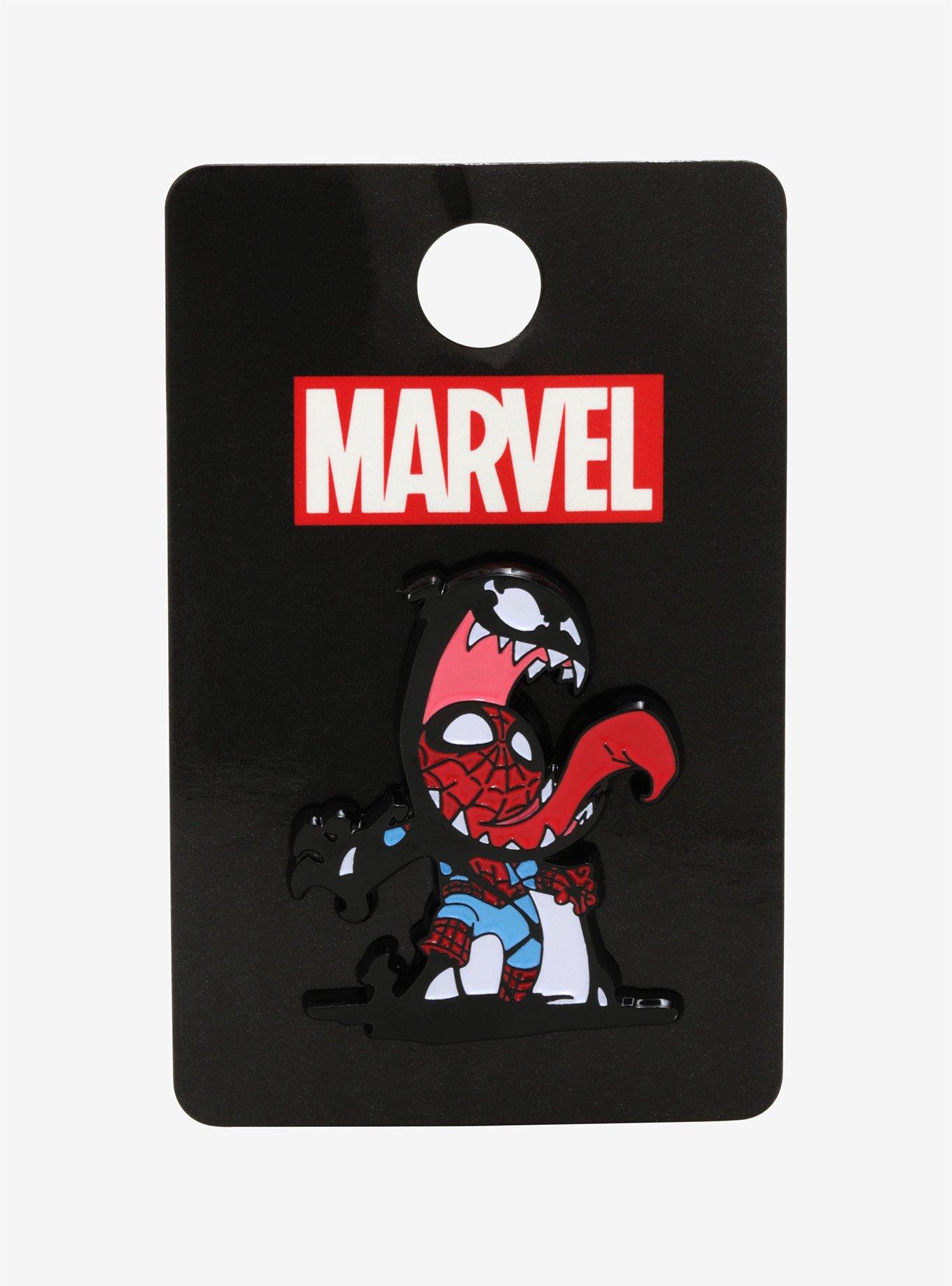 Marvel Spider-Man Chibi Venom Attack Spidey Enamel Pin, , alternate