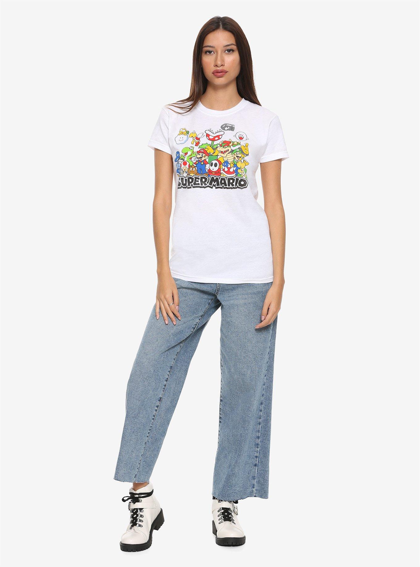 Super Mario Bros. Retro Colors Group Girls T-Shirt, , alternate