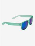 Frosted Green Retro Sunglasses, , alternate