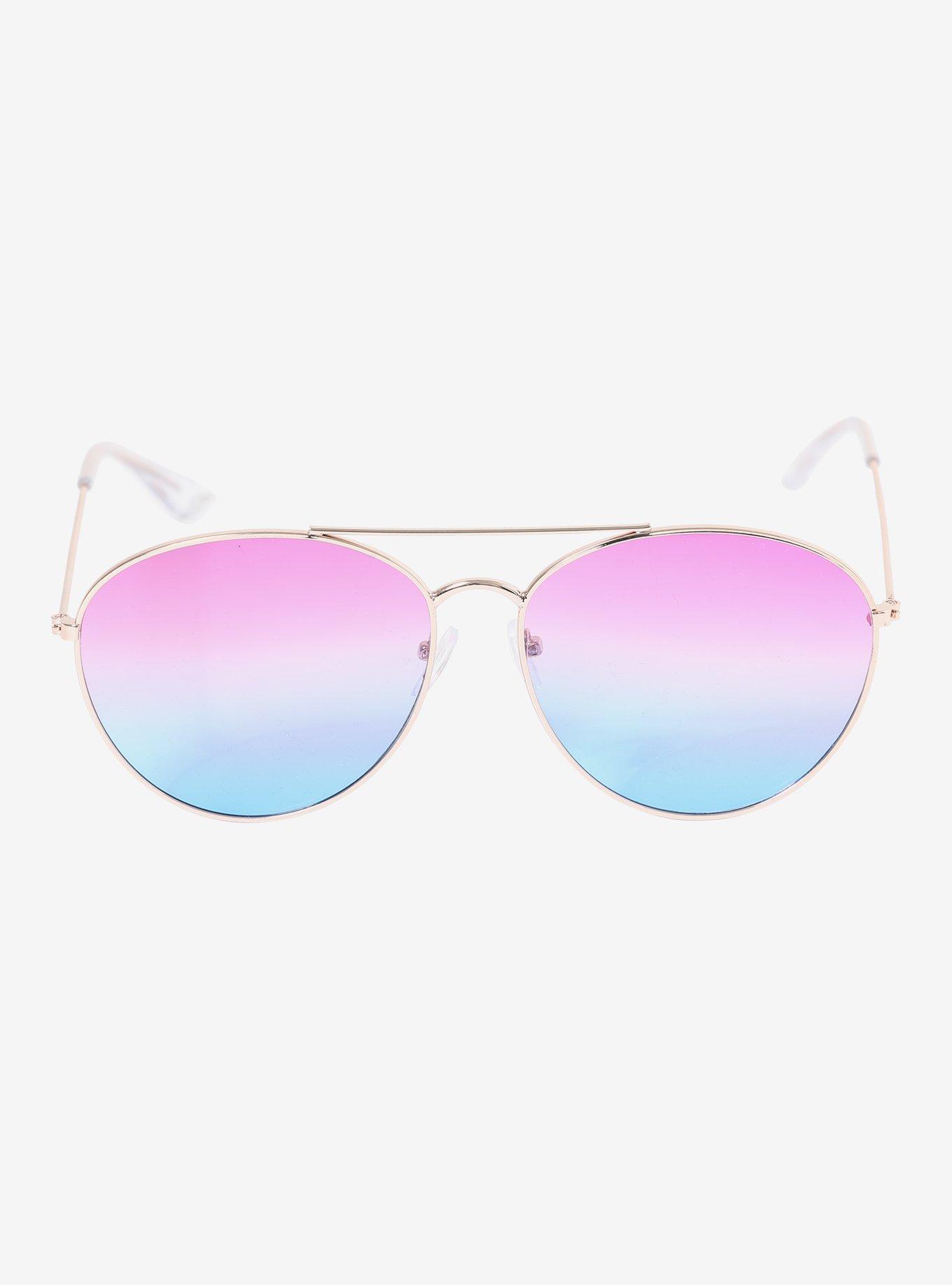 Octagonal Sunset Ombre Sunglasses, , alternate - view 2