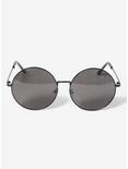 Black Large Round Sunglasses, , alternate
