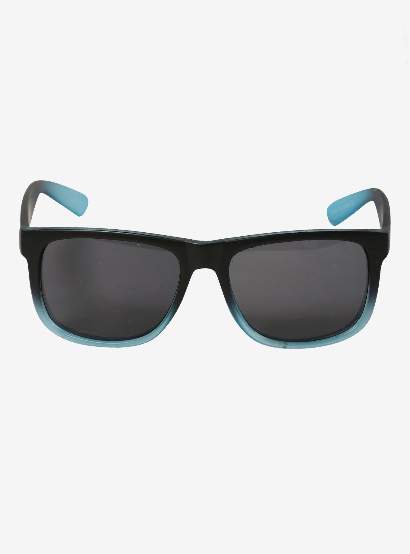 Black To Blue Retro Sunglasses, , alternate