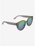 Smoke Glitter Rainbow Lens Cateye Sunglasses, , alternate