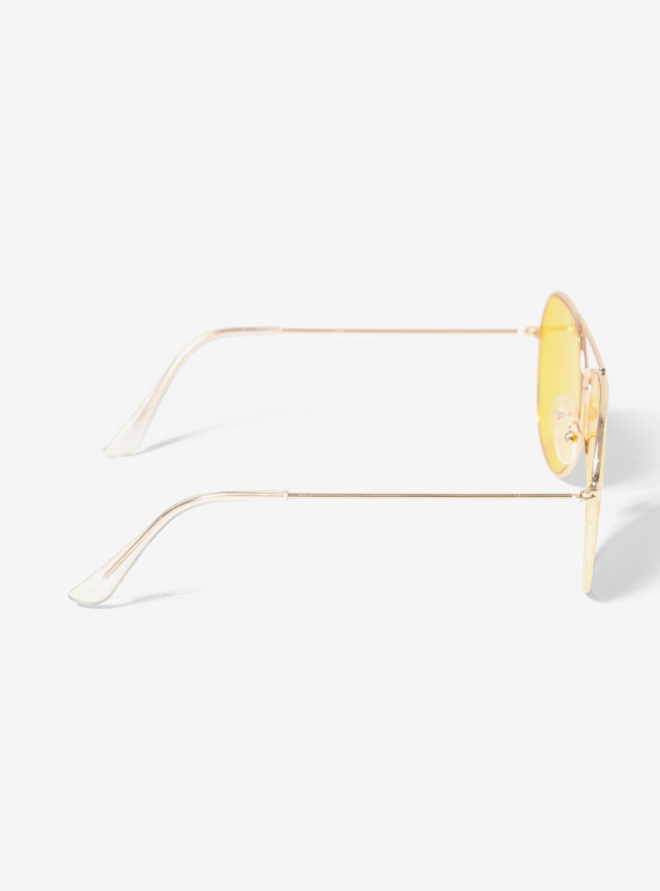 Yellow Aviator Sunglasses, , alternate