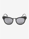 Floral Gem Black Cat Eye Sunglasses, , alternate