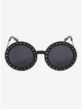 Black Round Symbols Sunglasses, , alternate