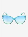 Blue Green Acrylic Cat Eye Sunglasses, , alternate