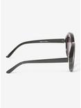 Black Acrylic Round Sunglasses, , alternate