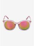 Dark Pink Mirrored Rainbow Lens Sunglasses, , alternate