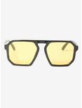 Yellow & Black Oversized Sunglasses, , alternate