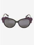 Purple & Black Bedazzled Cat Eye Sunglasses, , alternate
