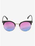 Purple & Blue Ombre Half-Rim Sunglasses, , alternate