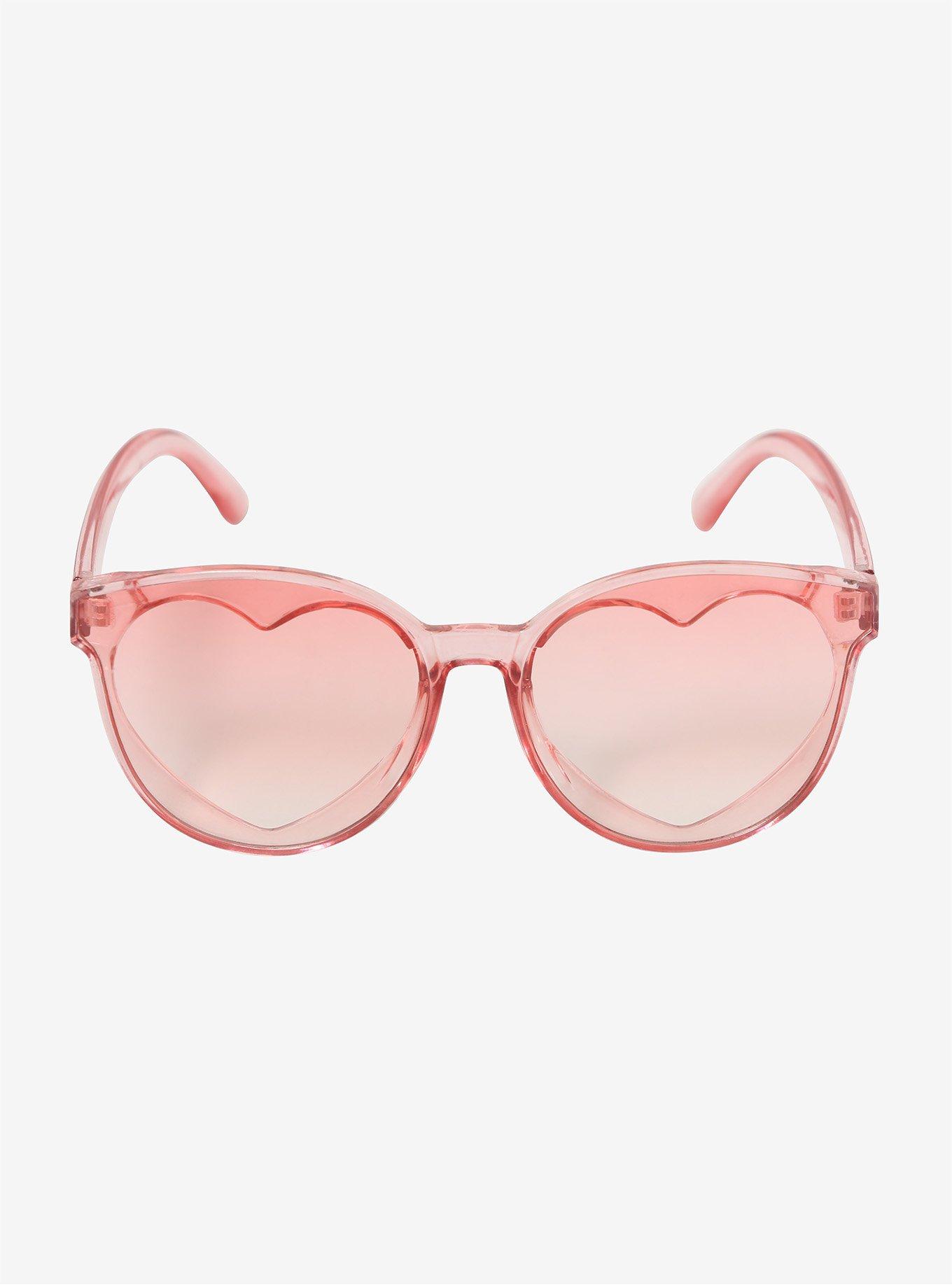 Pink Retro Heart Sunglasses, , alternate