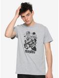 Fairy Tail Group Black & Grey Girls T-Shirt, GREY, alternate