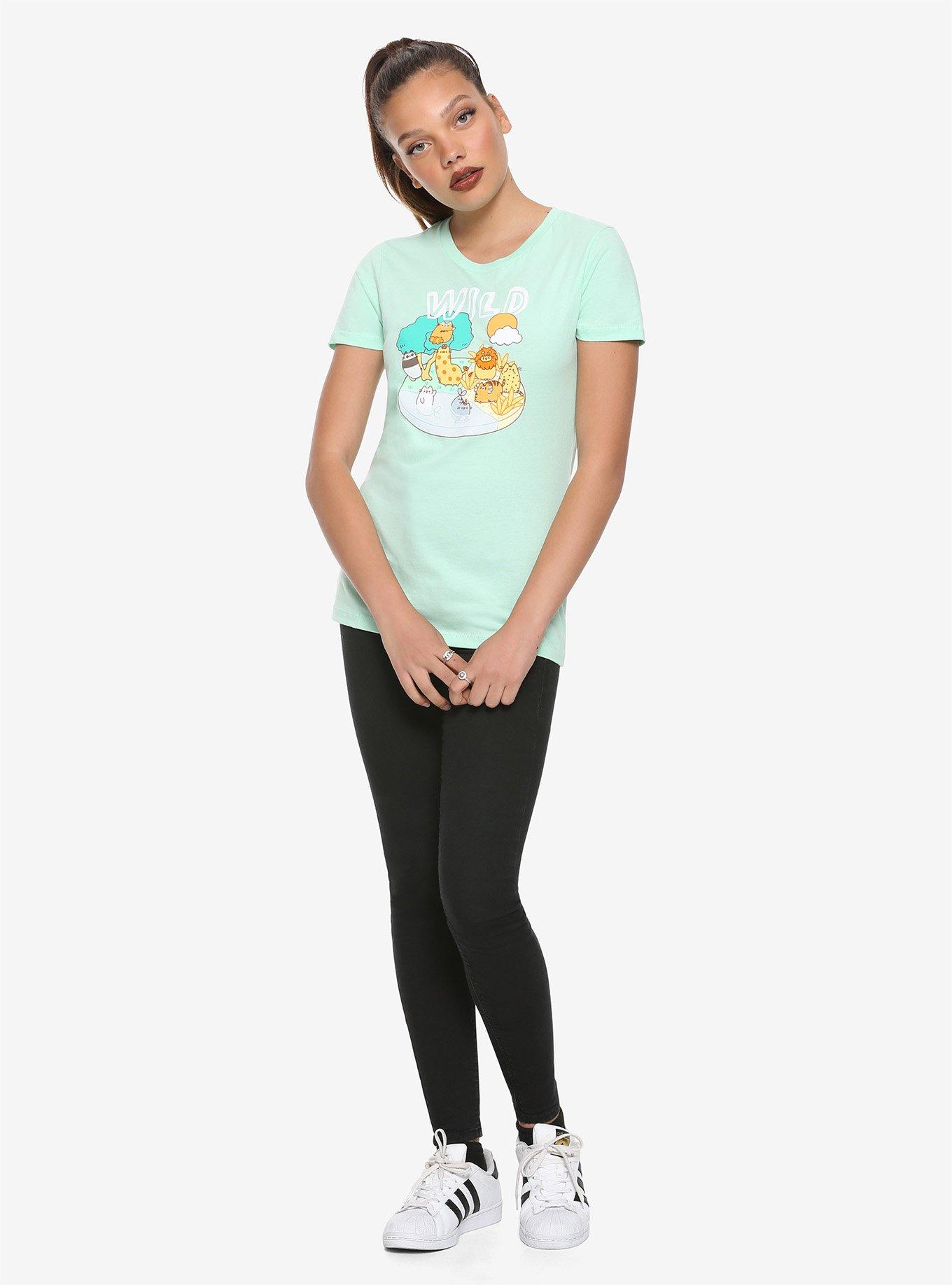Pusheen Wild Animal Girls T-Shirt, , alternate