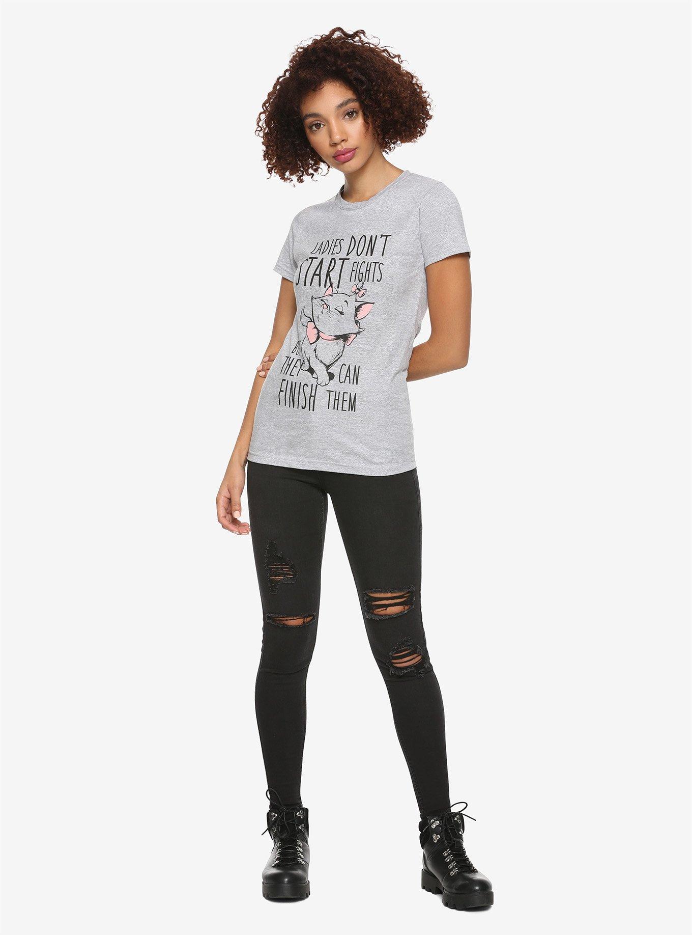Disney The Aristocats Marie Ladies Don't Start Fights Girls T-Shirt, MULTI, alternate