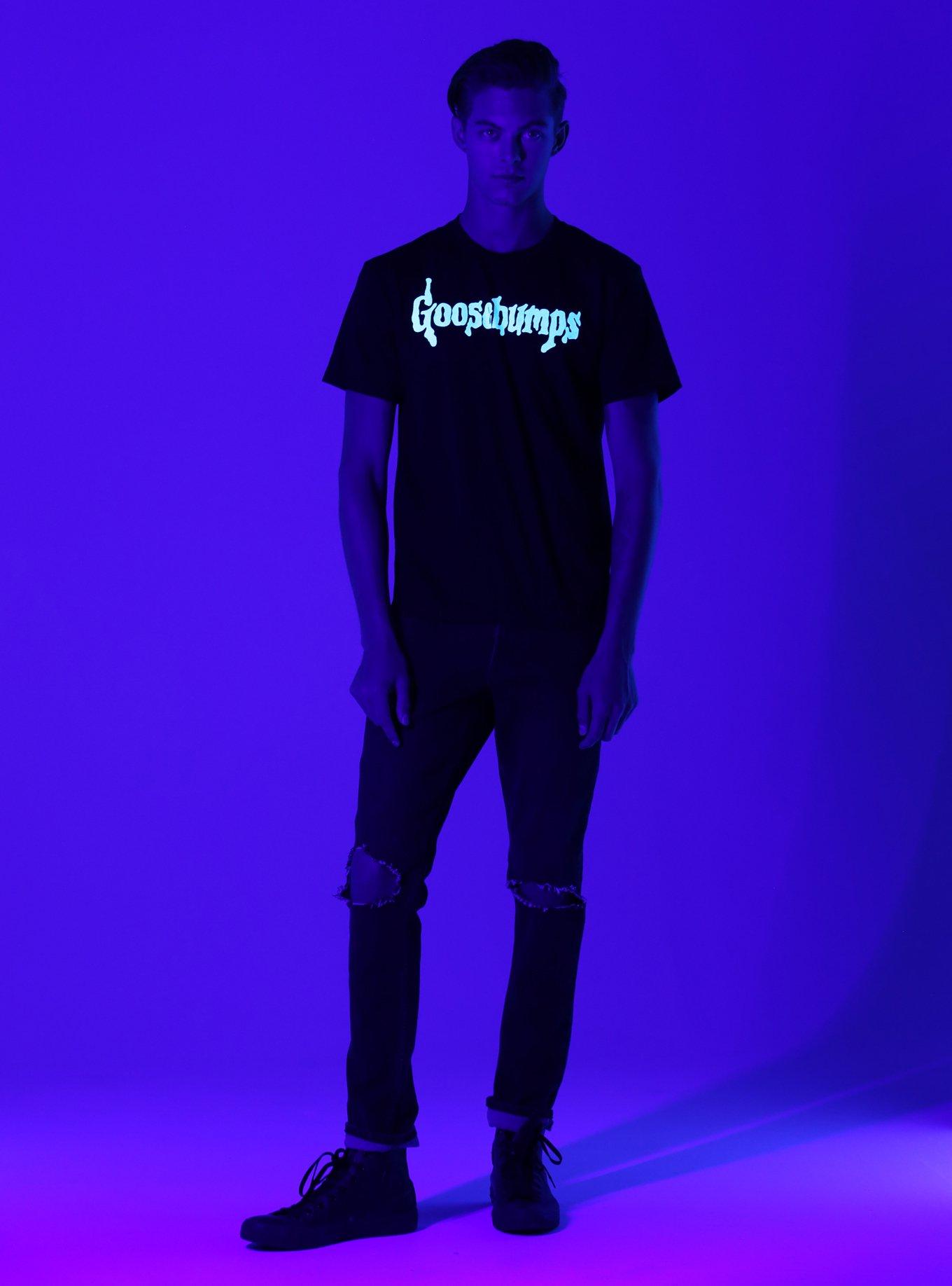 Goosebumps Glow-In-The-Dark Slime Logo T-Shirt, YELLOW, alternate