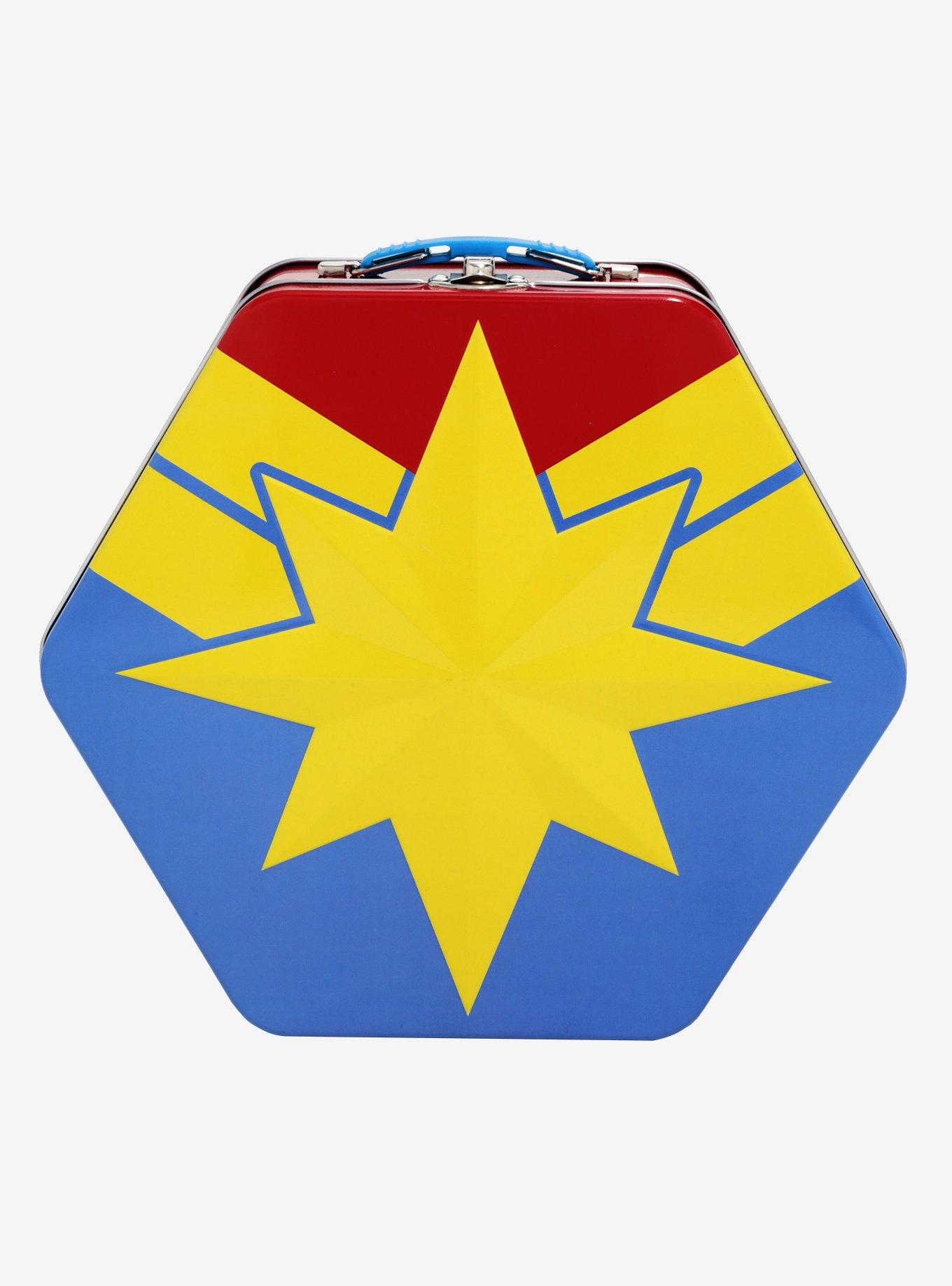 Marvel Captain Marvel Embossed Metal Lunch Box, , alternate