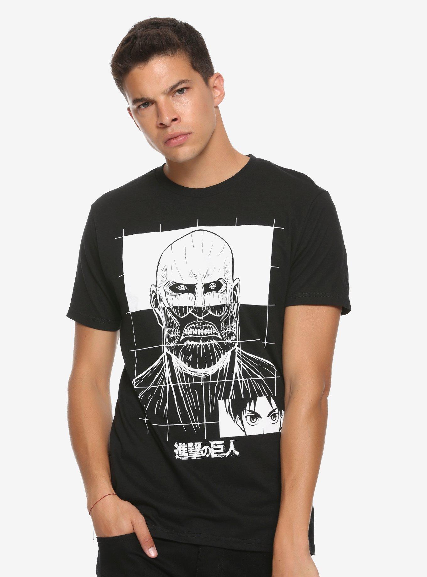 Attack On Titan Colossal Titan Grid T-Shirt, , alternate