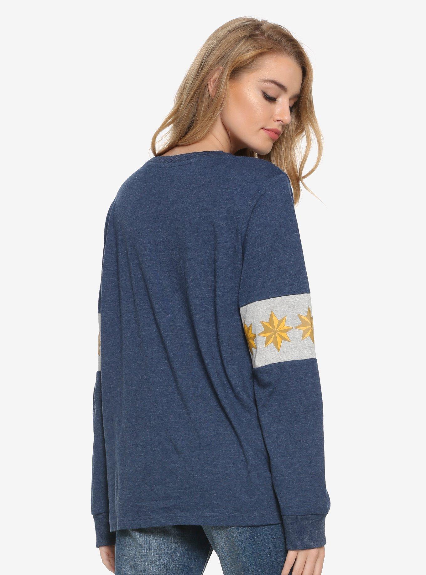 Her Universe Captain Marvel Long Sleeve Womens T-Shirt - BoxLunch Exclusive, , alternate