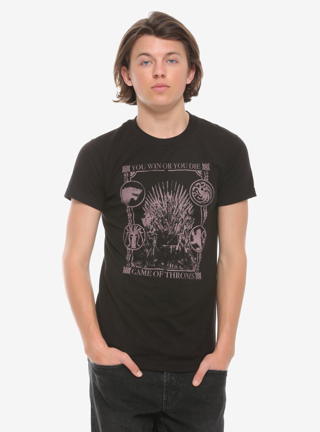 Game Of Thrones You Win Or You Die T-Shirt, RED, alternate