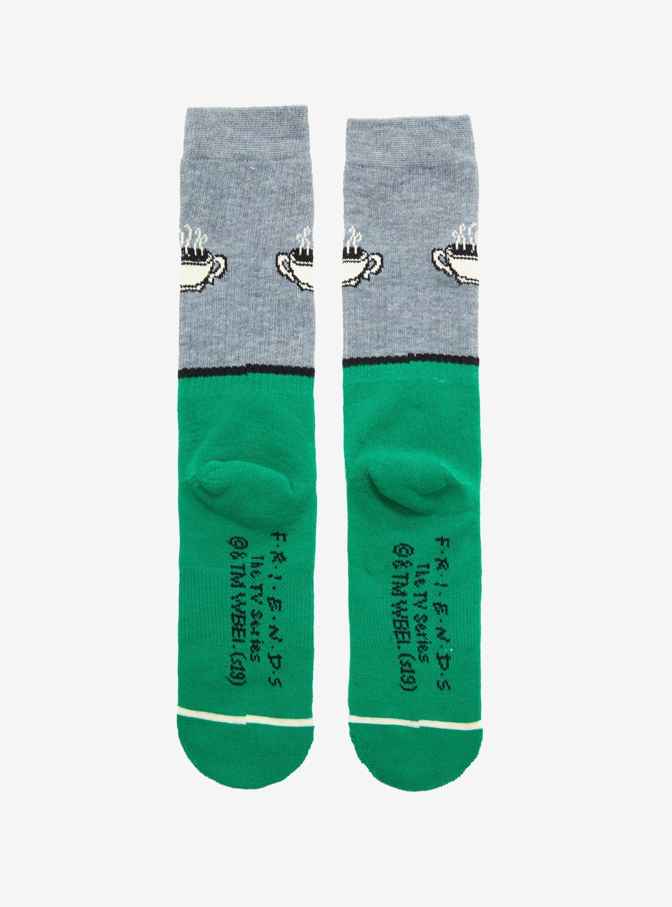 Friends Central Perk Color Block Crew Socks, , alternate